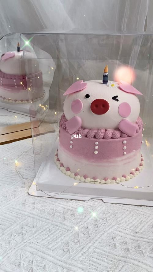 卡通小猪蛋糕立体猪生日蛋糕_卡通_蛋糕_生日蛋糕_美食_美食展示