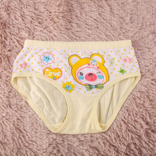 志茹 柔软舒适莫代尔卡通图案女童三角内裤儿童内裤平角裤 3条装 xl