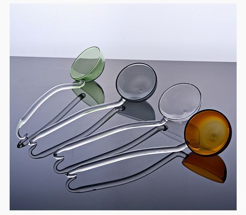 厂家供应长柄玻璃勺子耐高温咖啡勺茶勺多种颜色可选