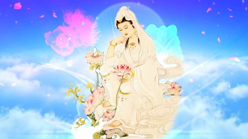 观音菩萨云大莲花_1920x1080_高清视频素材下载(编号