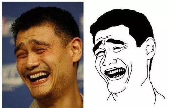 在表情包界,姚明的地位不可撼动 他的"囧脸"的魔性笑容,给众多网友