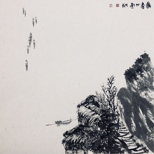 刘瀚擎作品的留白,是中国画美的最高境界