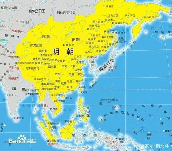 如谭其骧版图的元朝地图上不封顶
