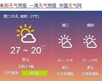 阜阳地区明天后天天气如何