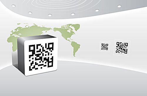 二维码白色科技印刷背景