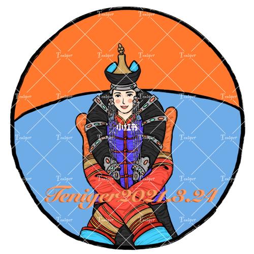 蒙古元素情侣头像_情侣头像_约稿_素材_头像