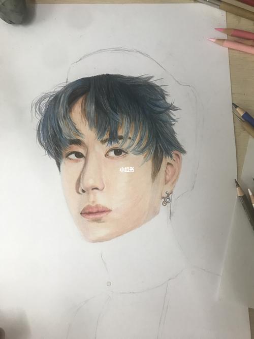 王一博_王一博_彩铅画_文化_绘画