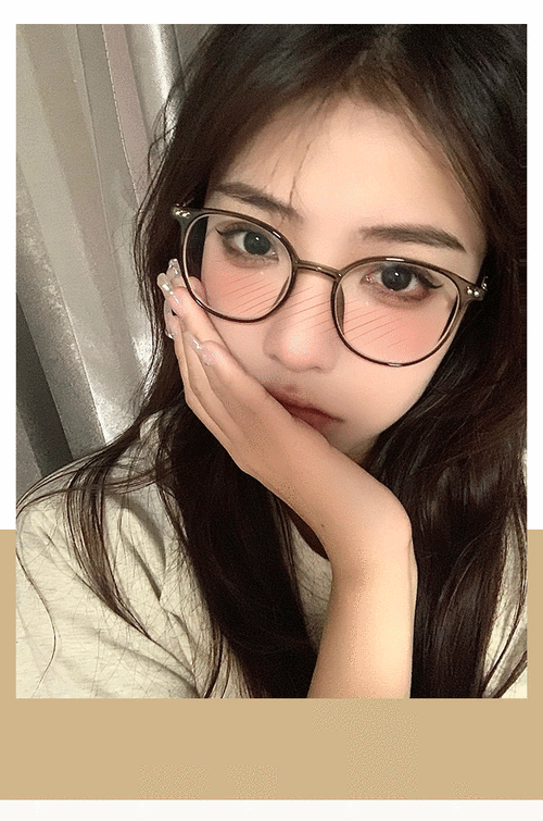 网红纯欲腮红眼镜女素颜神器超轻镜框可配近视有度数ins凹造型潮