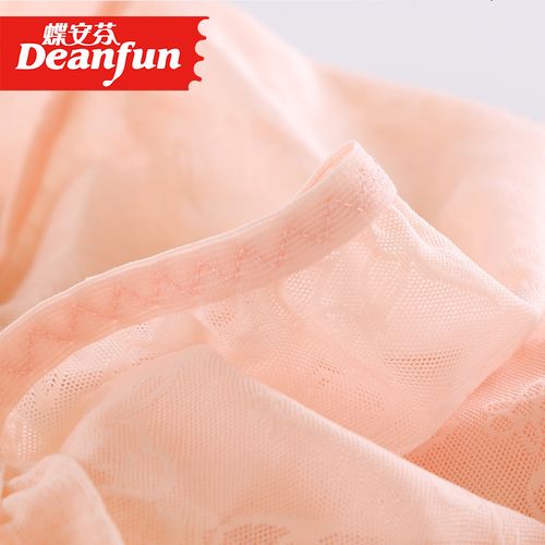 蝶安芬内裤女蕾丝低腰火辣性感透明无痕纯色棉裆三角裤白色裤头