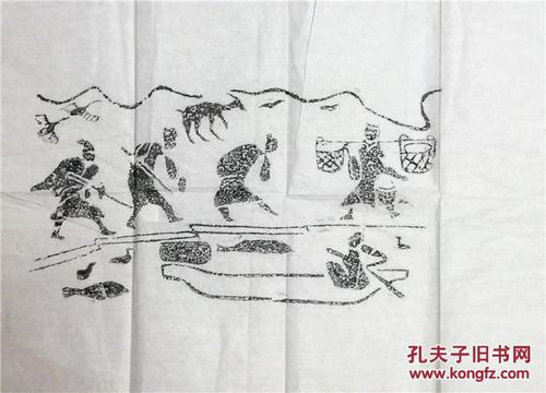 汉砖汉画像石拓片 原石拓片 农种人物图 原碑原拓 精品拓片
