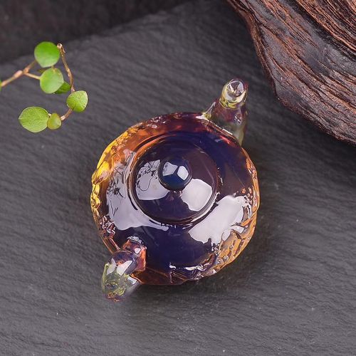 波罗的海蓝珀净水琥珀吊坠把把壶手把件