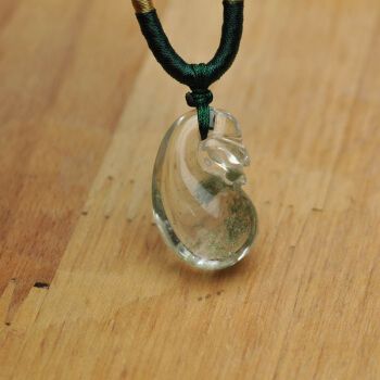 润玺 水晶吊坠 绿幽灵 男女款 实物图 款式22规格27*17*12毫米