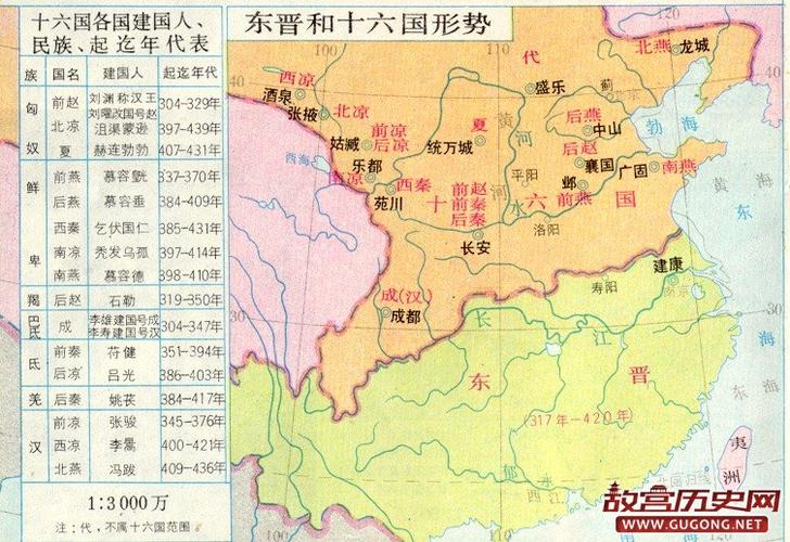 晋朝地图东晋地图西晋地图介绍