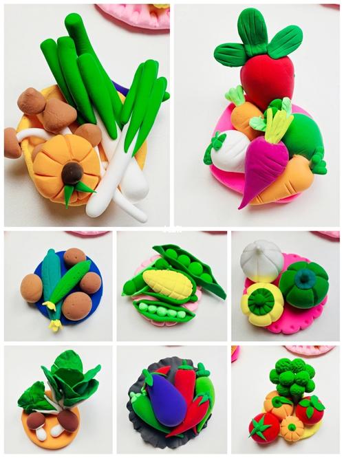 粘土手工蔬菜|黏土萝卜手作手办创意手工diy_粘土_手工制作_手办_蔬菜
