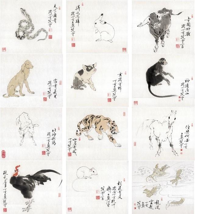 国画十二生肖图片