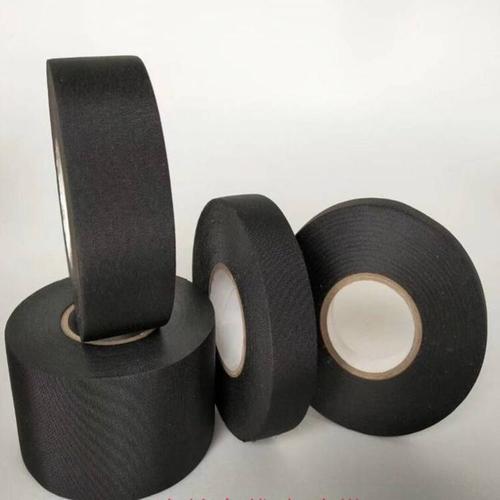 黑色纤维布胶带汽车线束绒布胶带防水绝缘降噪音阻燃汽车用耐高温涤纶
