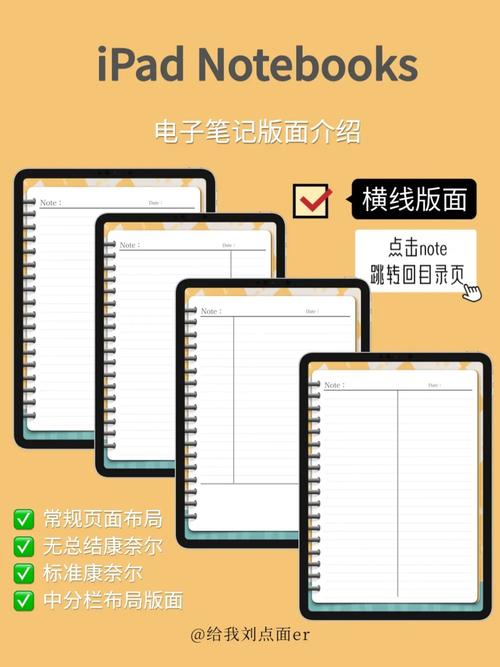 97电子笔记内页|ipad模版·16种版式含超链接