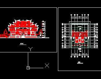 闽南古建筑平立面方案图