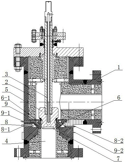 阀体阀座综合内冷却的高温阀温度控制机构的制作方法