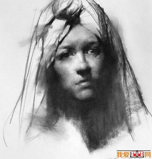 画家吴兆铭木炭条素描头像作品欣赏(6)
