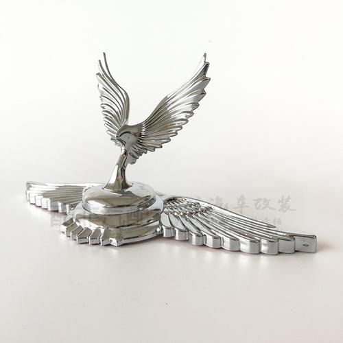 汽车通用车头标小鸟立标北汽哈弗汉腾海马荣威发动机盖装饰车标贴