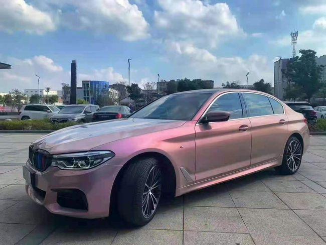 膜呗改色案例宝马530改色梦幻糖果灰有种神奇的感觉