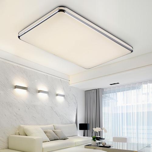 飞雕清新吸顶灯led客厅灯家用简约现代大气长方形灯具