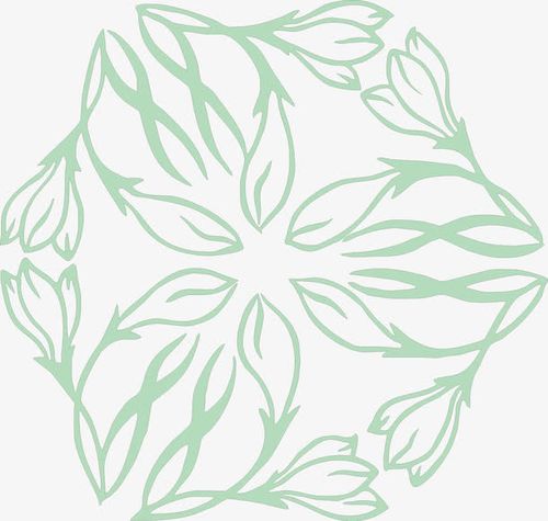淡绿色兰花花纹图案免抠素材免费下载_觅元素51yuansu