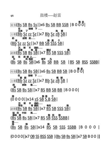 非洲鼓流行伴奏鼓谱～鼓楼