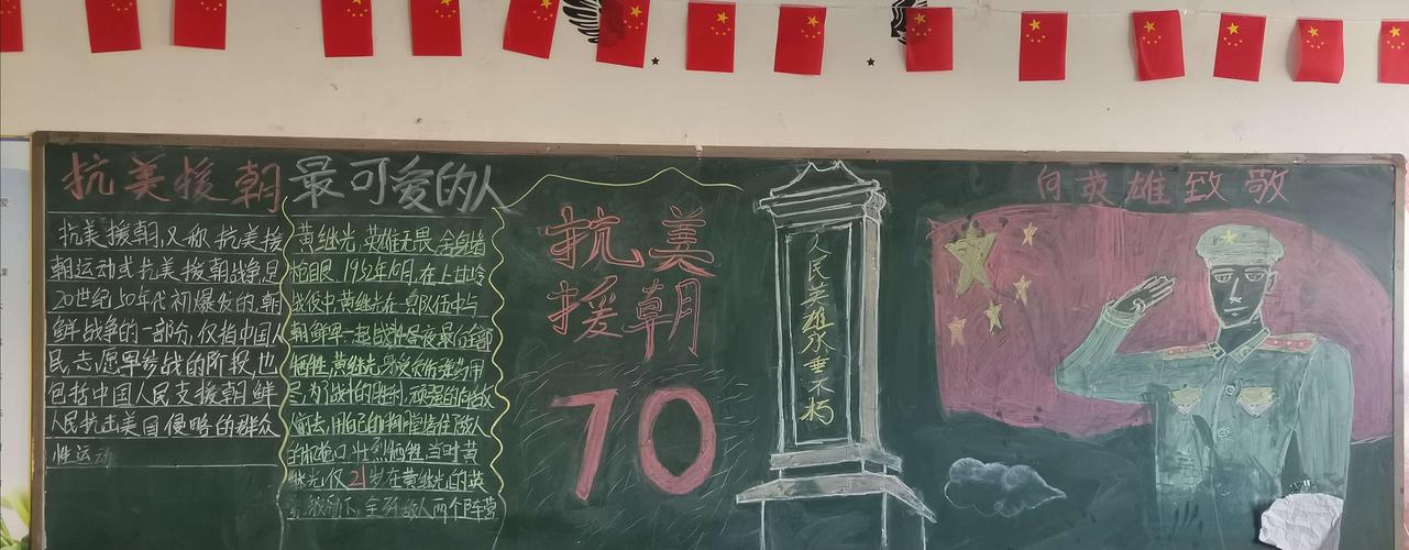 泊头市第二中学举行"纪念抗美援朝出国作战70周年"主题板报活动