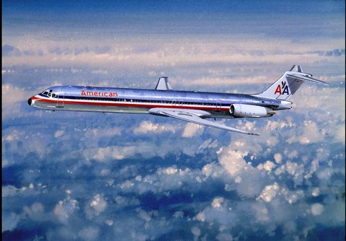 全美航空麦道80系列,谁能认出个位数应该是几?