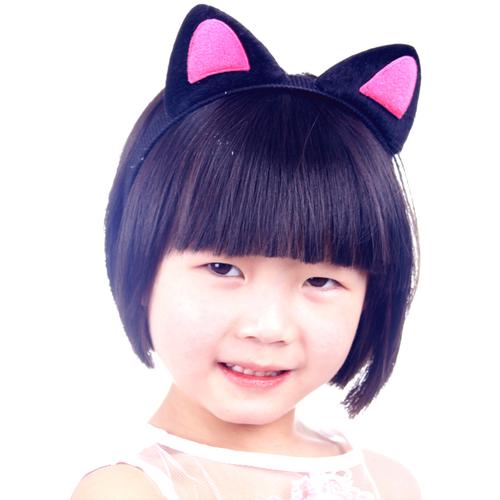 爱新奇 儿童节舞会表演游戏装扮道具用品 发卡头饰头扣 猫耳头箍