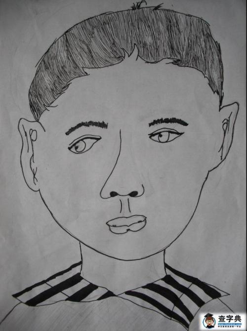 素描小男孩高清头像图片