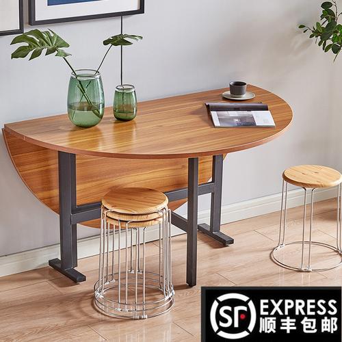 折叠桌餐桌家用大桌子圆形桌面多功能可移动吃饭桌小户型简易桌子