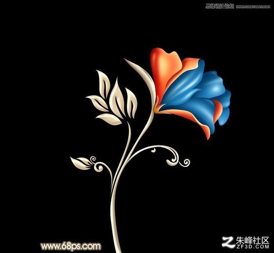 photoshop设计水晶质感的时尚花朵教程