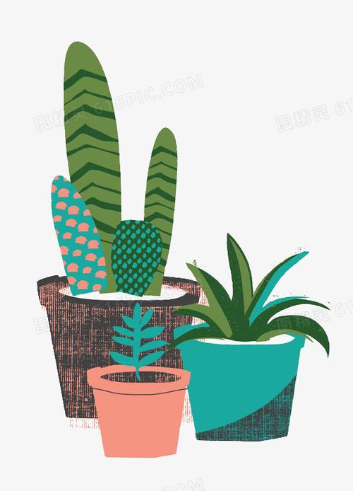 不可商用i分享者:假如让我说下去室内盆栽手绘盆栽卡通盆栽绿植盆栽