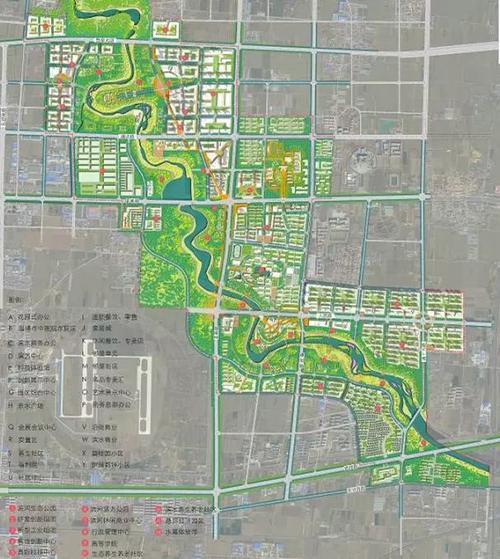 这恰恰吻合了2017年8月公开的淄博经开区孝妇河两岸城市设计.