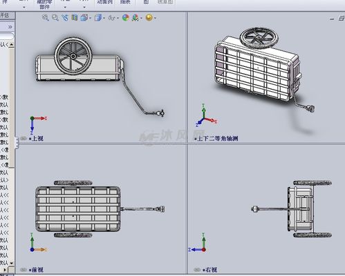 自行车拖车设计模型3d