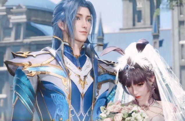 斗罗小舞的婚纱照美翻了白色的婚纱才是最适合小舞的