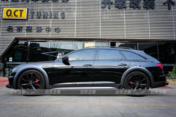 奥迪a6 allroad升级卡布尔碳纤维尾唇 尾翼 侧裙