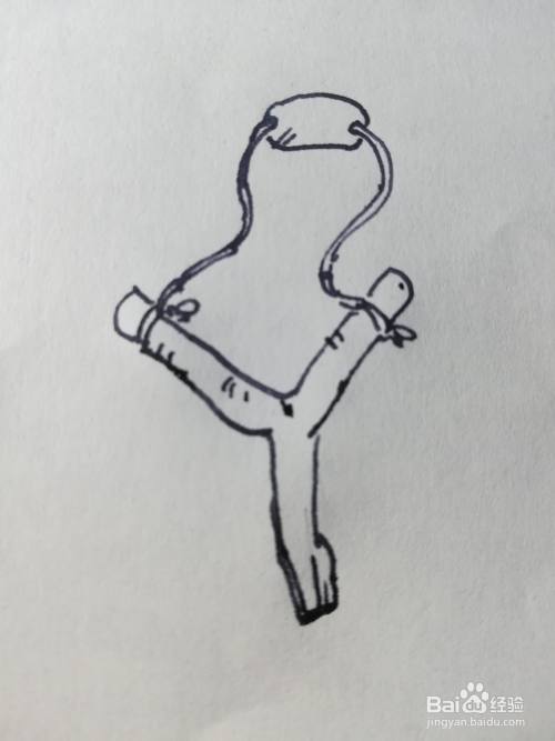 怎么画弹弓简笔画