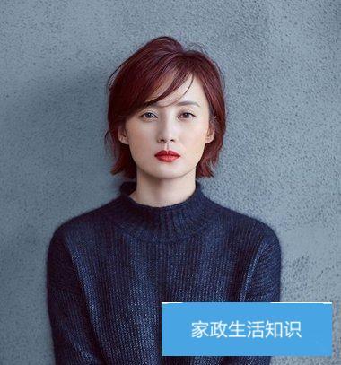 40岁女人 斜刘海短烫发发型