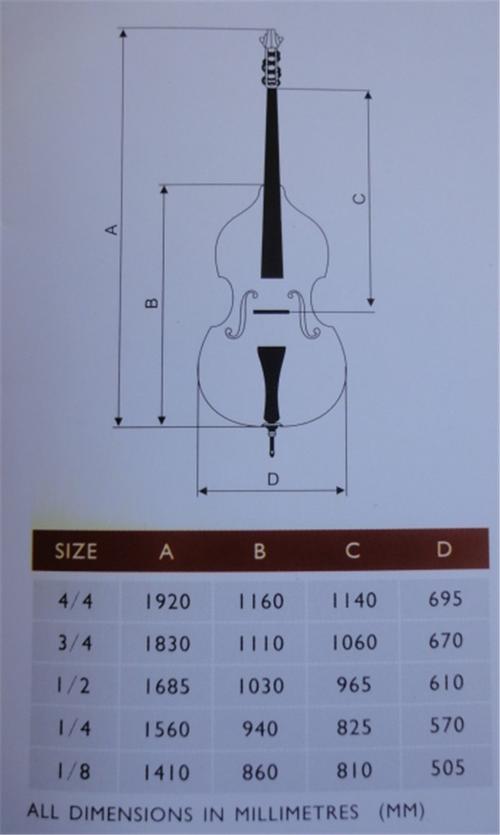 低音提琴 大贝司 4 3 白色 正品低音提琴