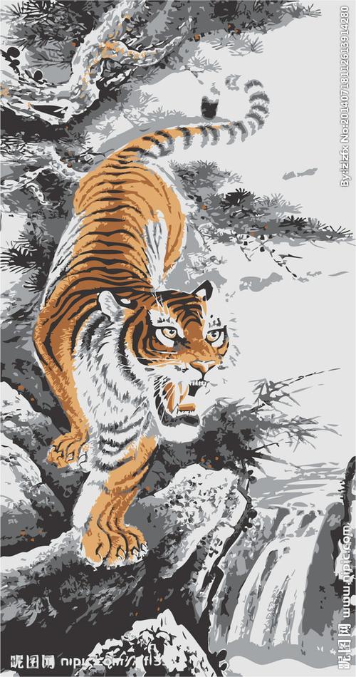 矢量下山虎图片