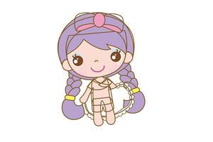 卡通女孩简笔画