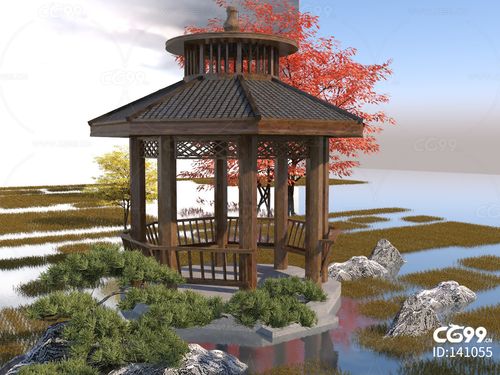 凉亭,圆亭,中式亭子,亭子,古代建筑,石头 游戏亭子, vr亭子,园林亭子