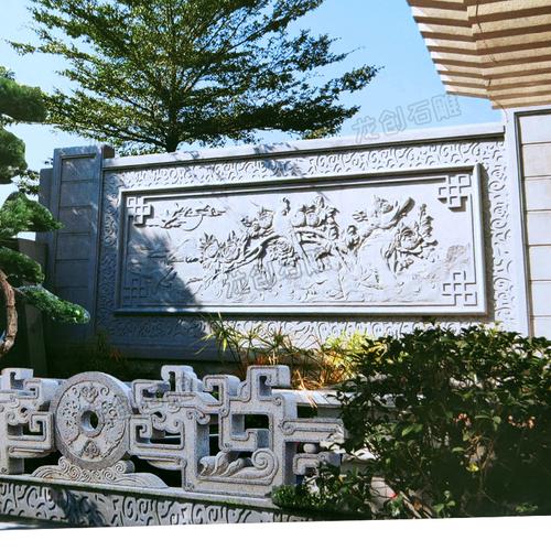 户外石材浮雕背景墙图片大全