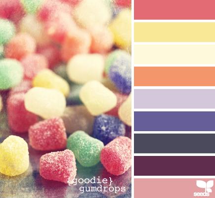 彩色糖果的色彩搭配