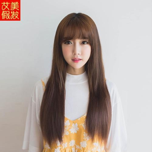 假发长直发蓬松修脸 韩国