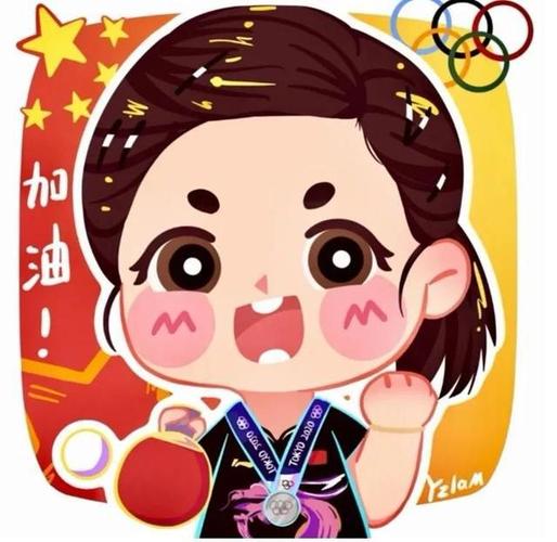 奥运运动员漫画手绘头像合集